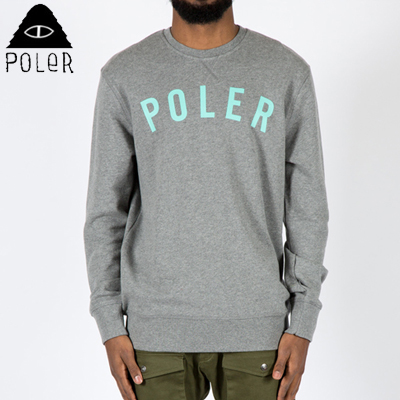 [POLER STUFF] 폴러스터프 STATE CREW NECK GRAY HEATHER 스테이트 크루넥 셔츠 그레이히터 색상