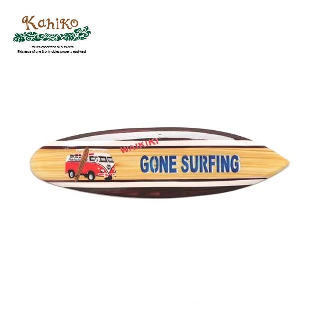 서핑 인테리어 소품 우드 사인보드 GONE SURFING