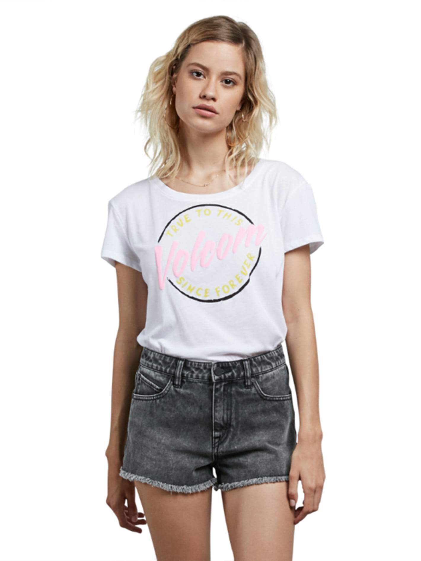 [VOLCOM] 볼컴 우먼스 반팔티 EASY BABE RAD 2 TEE (WHITE)