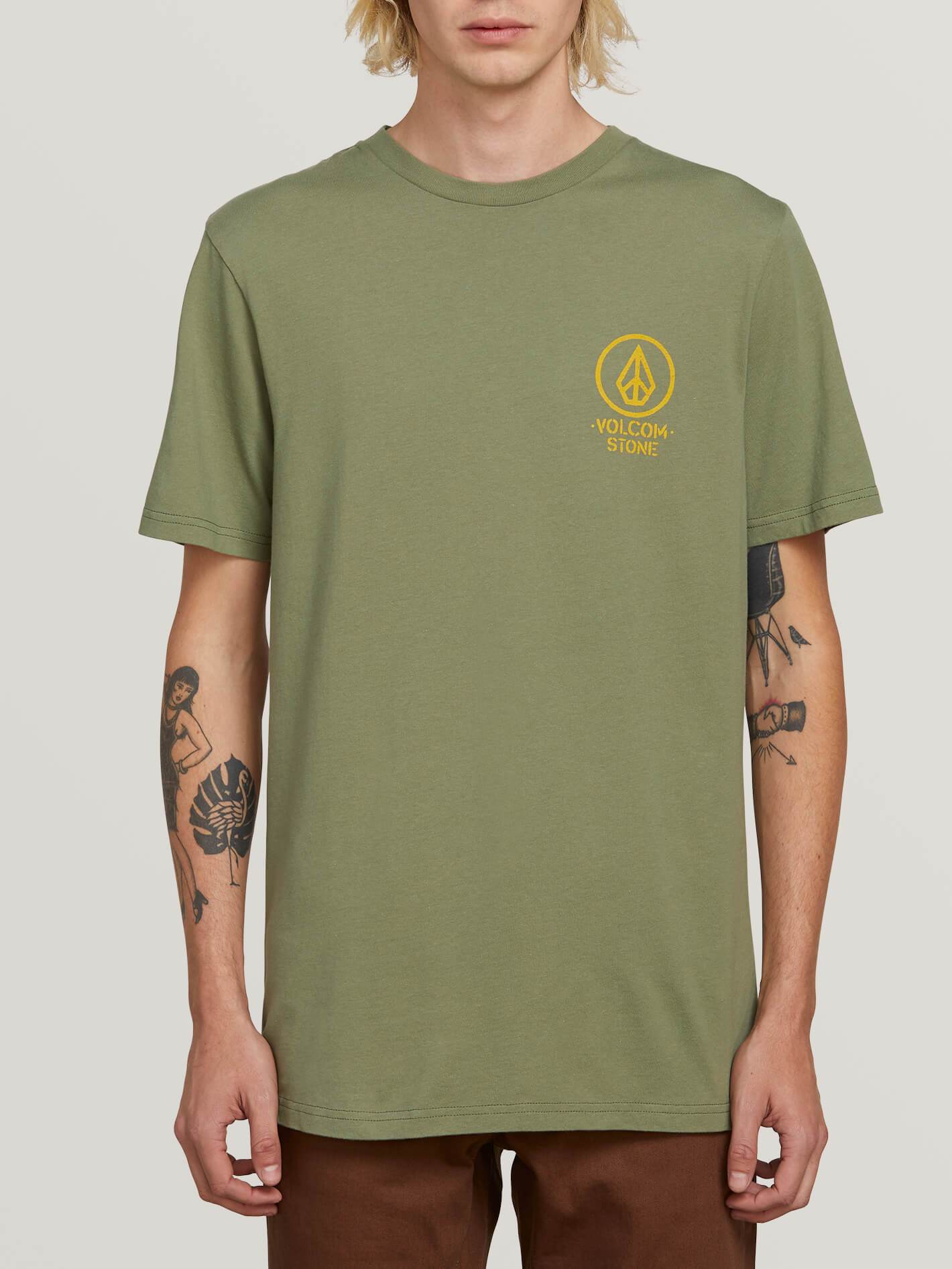 [VOLCOM] 볼컴 반팔티셔츠 CROWD CONTROL SHORT SLEEVE TEE (DUSTY GREEN)