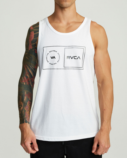 [RVCA] SPORT BALANCE BOX TANK WHT 루카 밸런스 박스 탱크탑 화이트