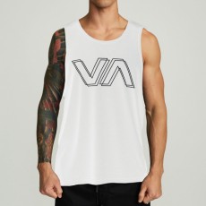 [RVCA] VA OFFSET TANK WHT 루카 브이에이 오프셋 탱크탑 화이트