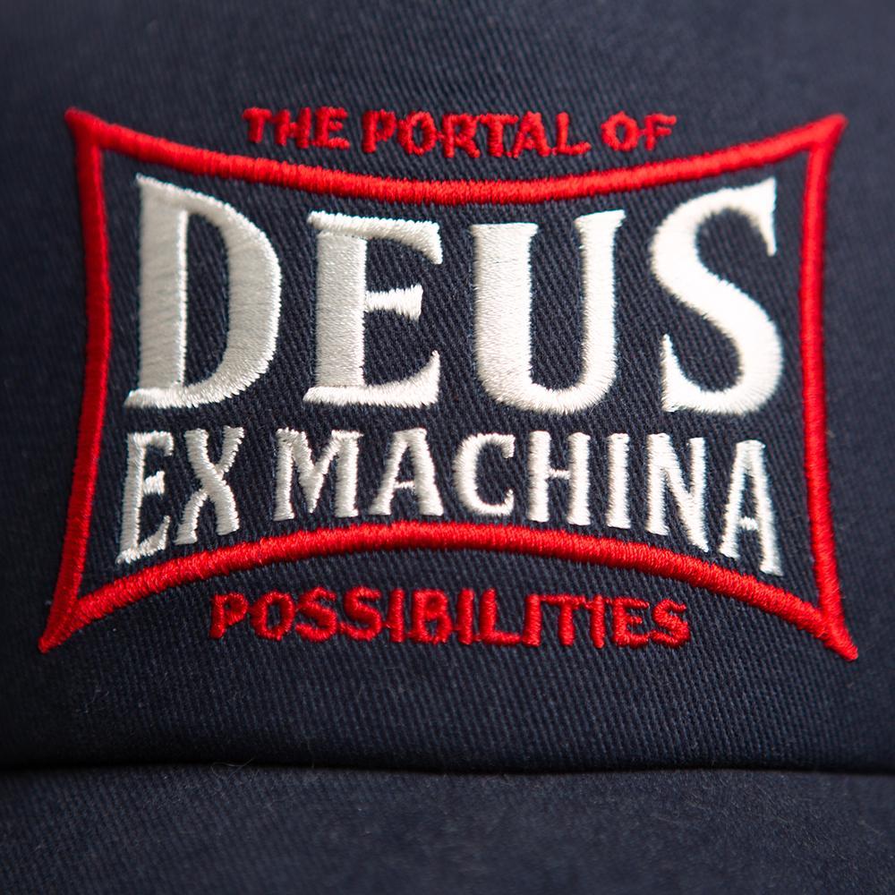 데우스 DEUS EX MACHINA 트윈박스 트러커 캡 모자 TWINBOX TRUCKER 패트롤 블루 Petrol Blue