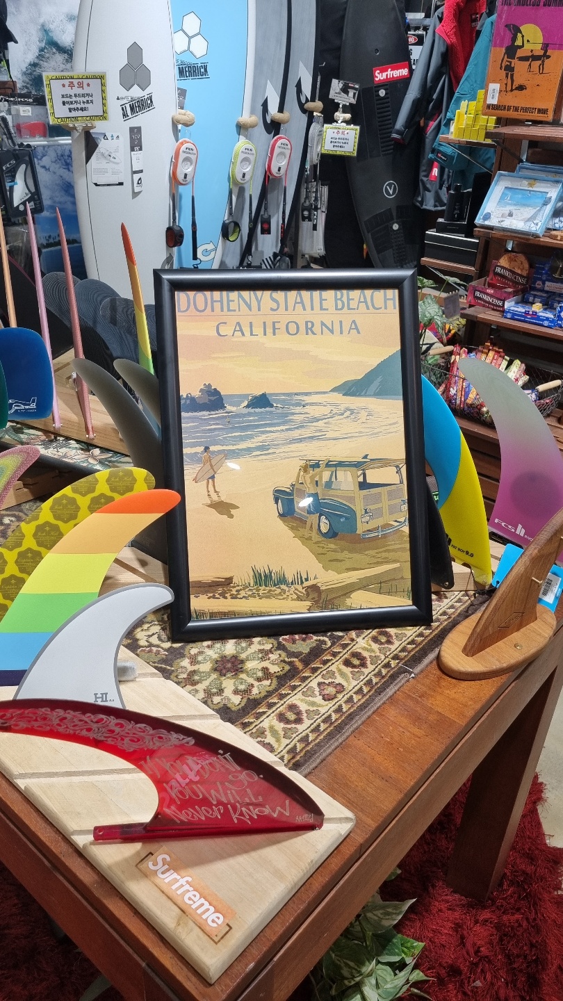 서핑 인테리어 소품 - 액자 CALIFONIA DOHENY STATE BEACH