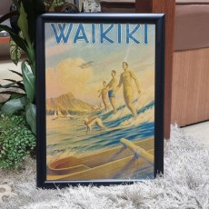 서핑 인테리어 소품 - 액자 WAIKIKI