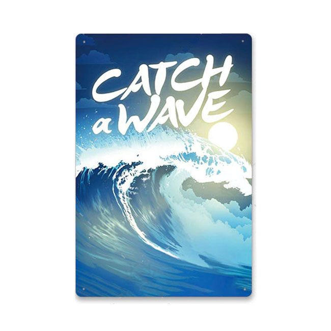 서핑 인테리어 빈티지 스틸 판넬 CATCH A WAVE