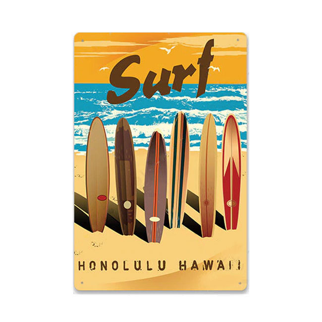 서핑 인테리어 빈티지 스틸 판넬 HONOLULU HAWAII