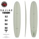 (예약)서핑롱보드 [KAI SALLAS] TSUNAMI VOLAN 카이살라스 싱글핀 츠나미 THUNDERBOLT