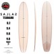 (예약)서핑롱보드 [KAI SALLAS] TSUNAMI TAUPE 카이살라스 싱글핀 츠나미 THUNDERBOLT