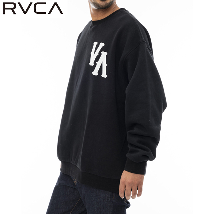 루카오버핏크루넥 [RVCA] VA PATCH CREW BLK 루카 풀오버 크루넥